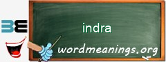 WordMeaning blackboard for indra